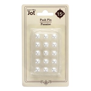 Jot White Pearl Push Pins, 15-ct.